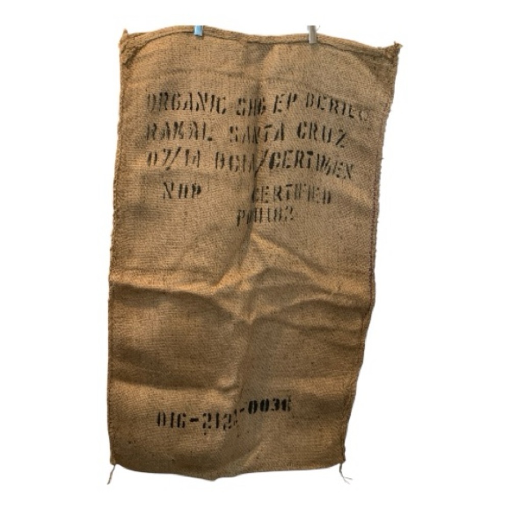 Natural Jute Burlap Organic Coffee Bean Bag Sack Santa Cruz Large